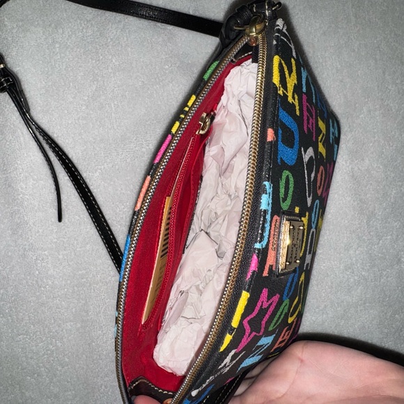 Dooney & Bourke Colorful Letter Print Cosmetic Bag - Picture 3 of 5